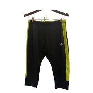 Apex Capri Leggings Women S Black Neon Green Good Zipper Pocket‎ Running Tights